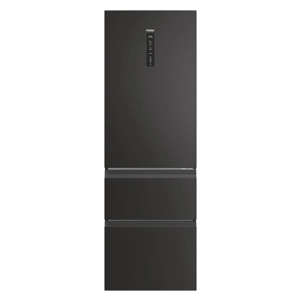Haier 3D 60 Series 3 HTW3618ENPB Wifi Connected 185cm 60/40 Total No Frost Fridge Freezer - Slate Black - E Rated (EX-DISPLAY/B)