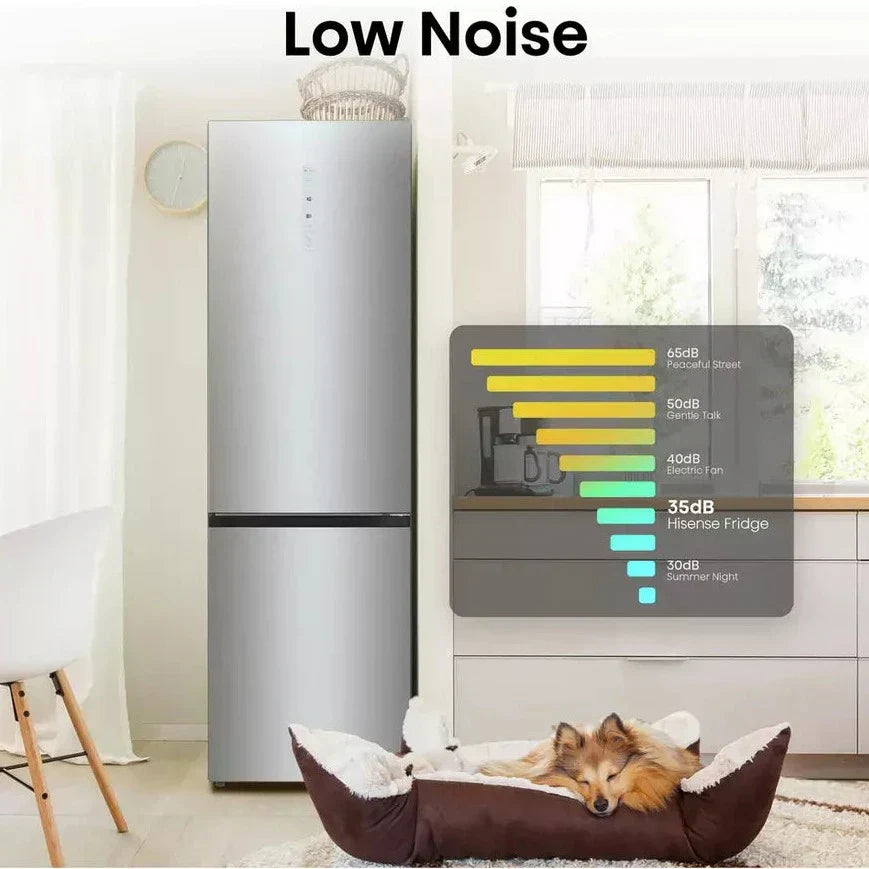 Hisense RB470N4SICUK Wifi Connected 60/40 Frost Free Fridge Freezer - Stainless Steel #63637
