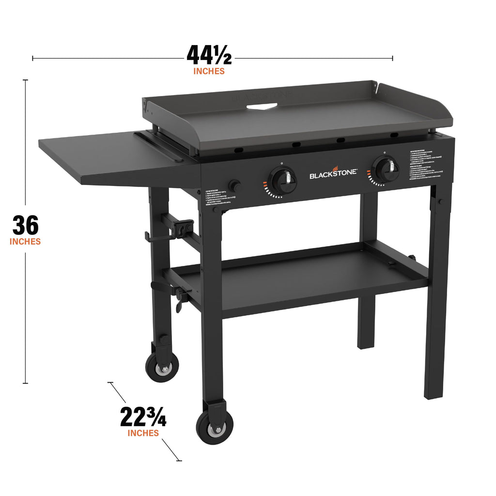 Blackstone Flat Top Gas Grill Griddle 2 Burner Propane Fuelled Rear Grease Management System