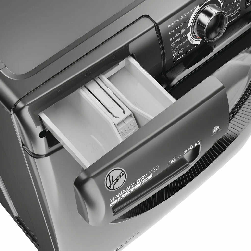 Hoover H-WASH&DRY 350 H3DPS4966TAMBR80 Wifi Connected 9Kg / 6Kg Washer Dryer with 1400 rpm - Graphite - D Rated [Wash&Dry], A Rated [Wash Only] (EX-DISPLAY/B)